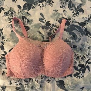 Honey Dusty Rose Pink Lace Bra - Sz 36DD